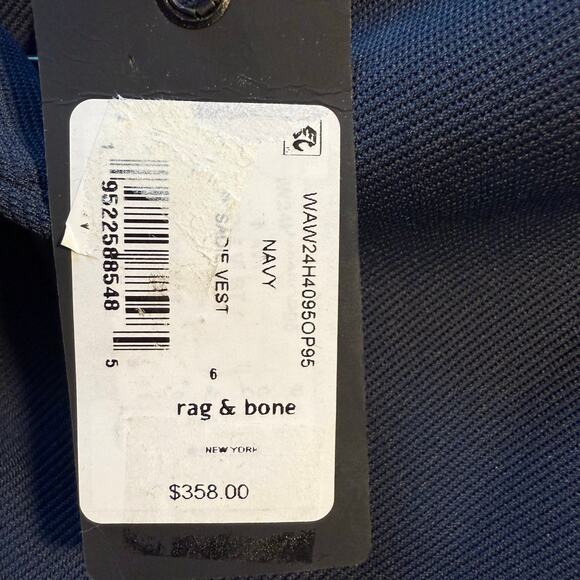 RAG & Bone Sadie Navy Stand Collar Vest - Picture 6 of 7